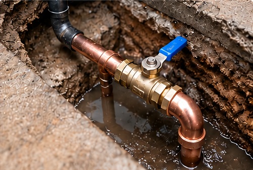 Illustrative example of water leaks & repairs